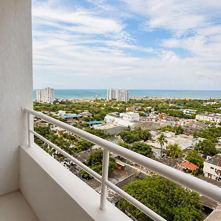 Prime Vista Al Mar Con Piscina Piso Alto * Cartagena